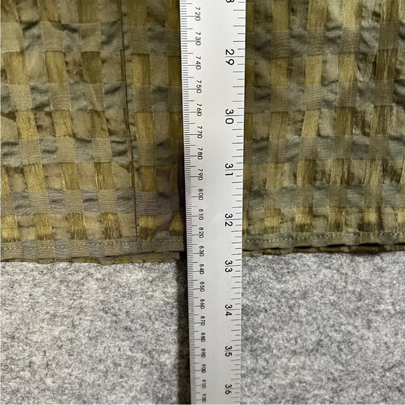 & OTHER STORIES Dress Size Small Womens Green Check Short Puff Sleeve A Line - Picture 10 of 13